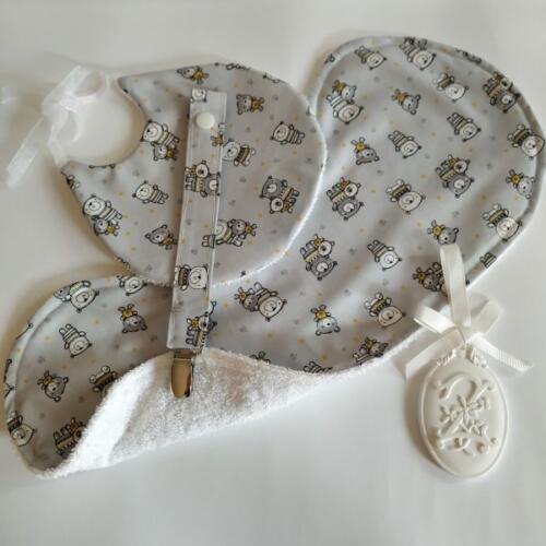 CONJUNTO 3 PIEZAS OSOS GRIS
