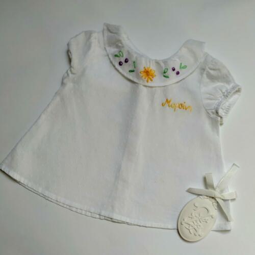 BLUSA bordada a mano CUELLO Y NOMBRE